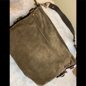 Suede handbag